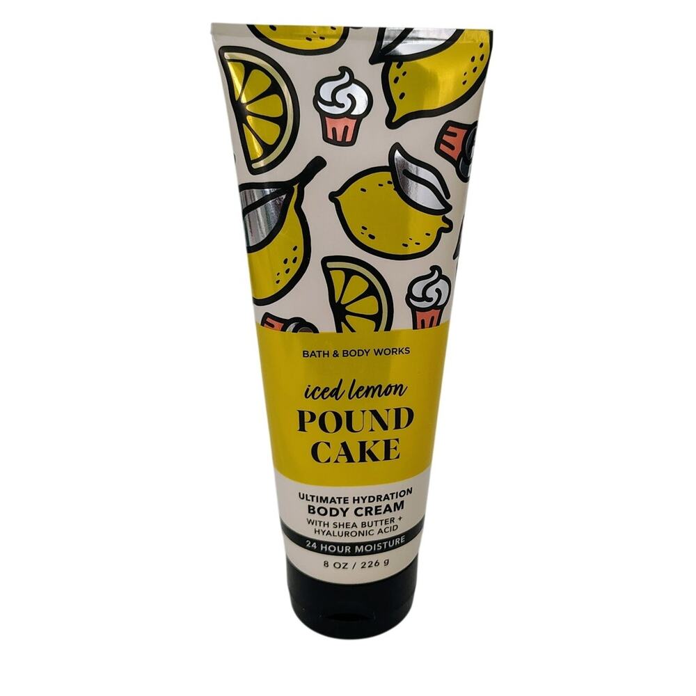 Bath & Body Works Iced Lemon Pound Cake Ultimate Hydration Body Cream 8 oz. NEW